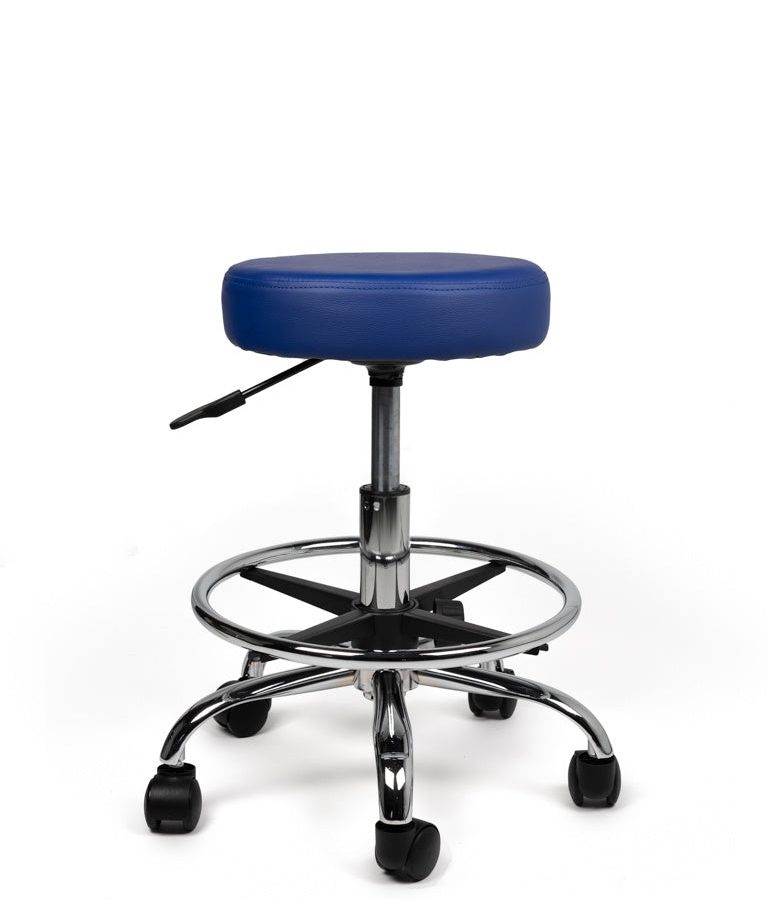 tabouret met ring blauw laag