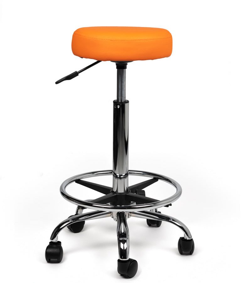 tabouret met ring oranje hoog