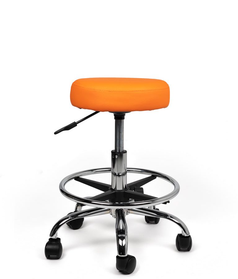 tabouret met ring oranje laag